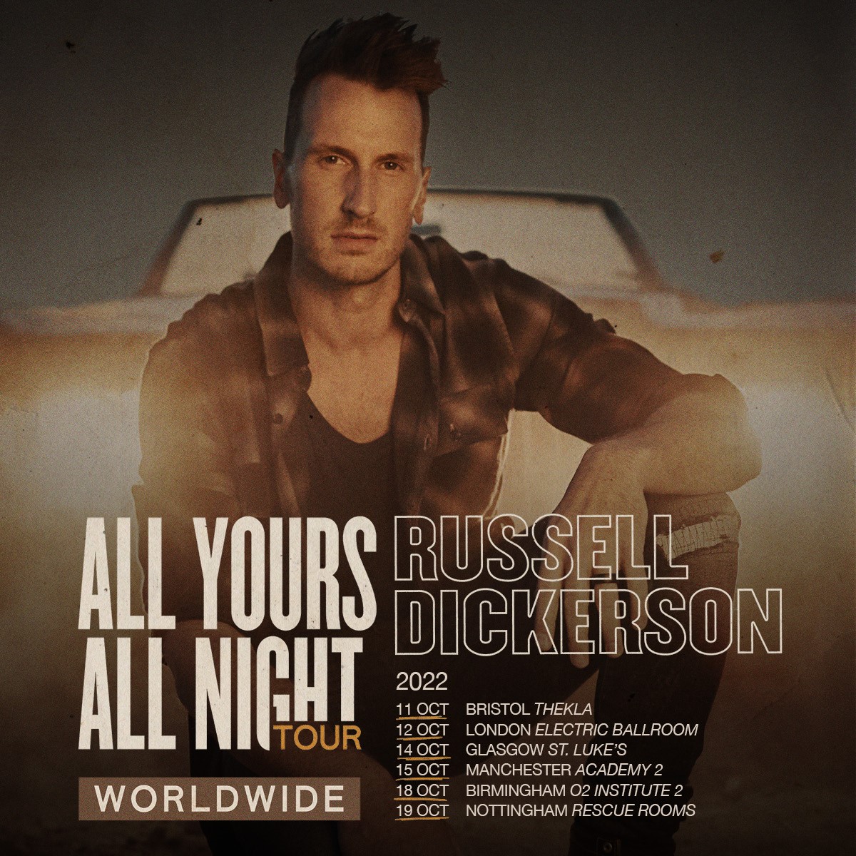 Buy Tickets for Russell Dickerson Rescue Rooms Nottingham